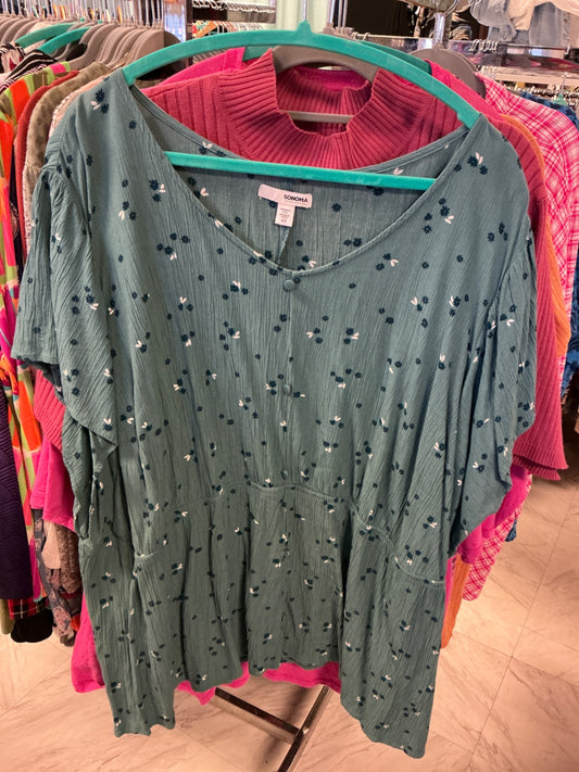 Sonoma Blouse 4X Green