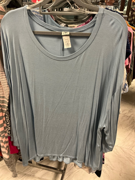 Sew In Love Blouse 3X Light Blue