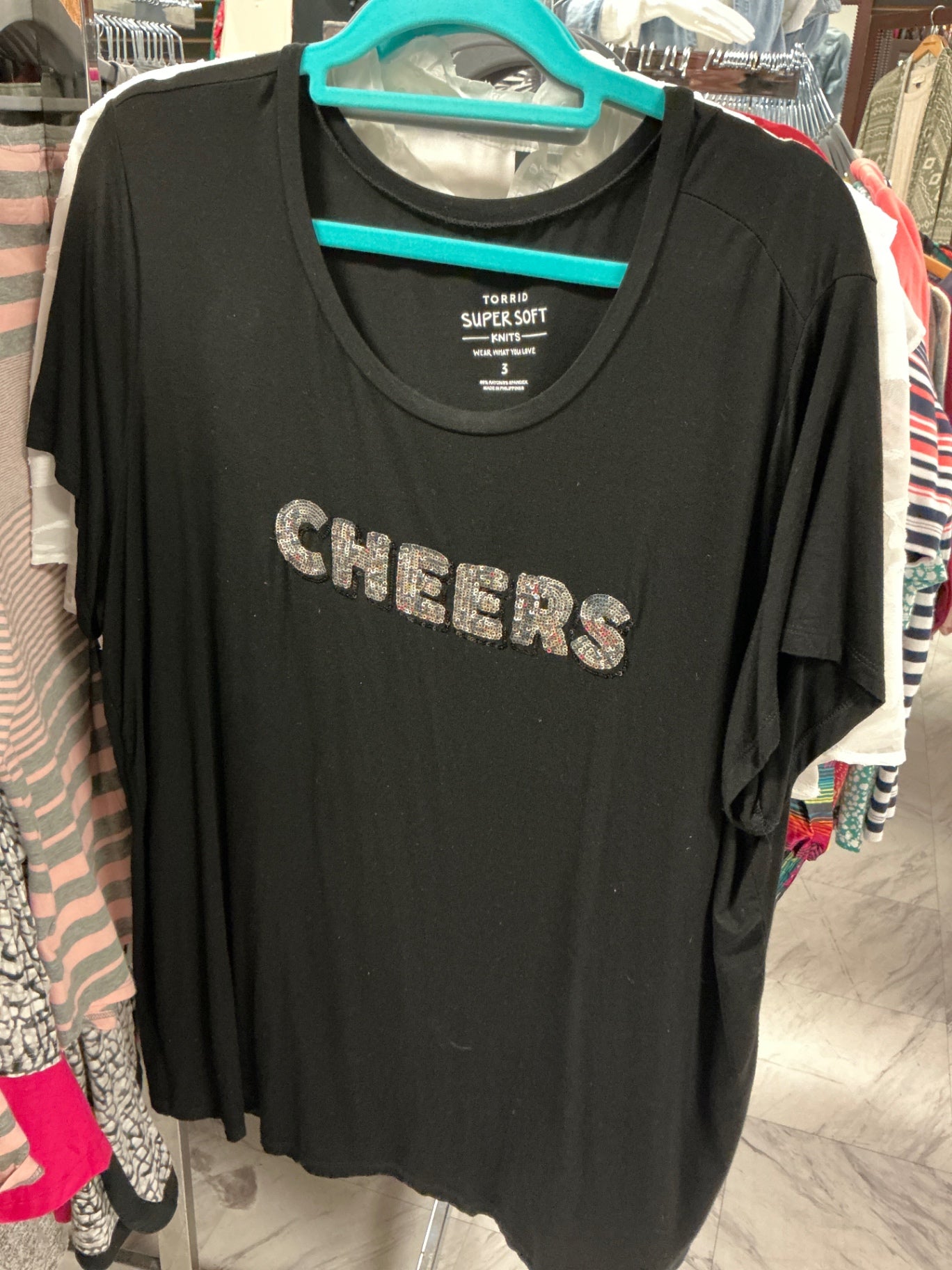 Torrid T-Shirt 3 Black CHEERS