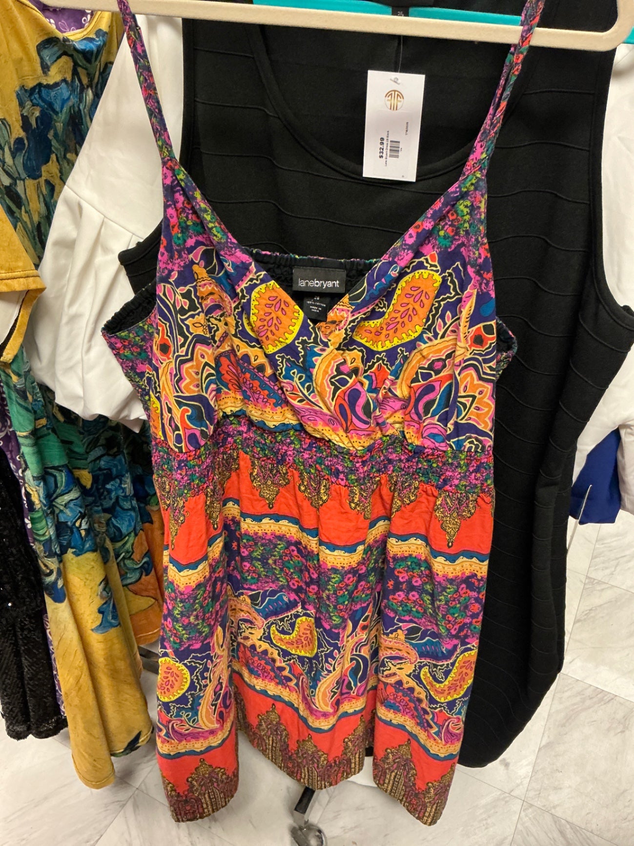 Lane Bryant Dress 28 Multicolor