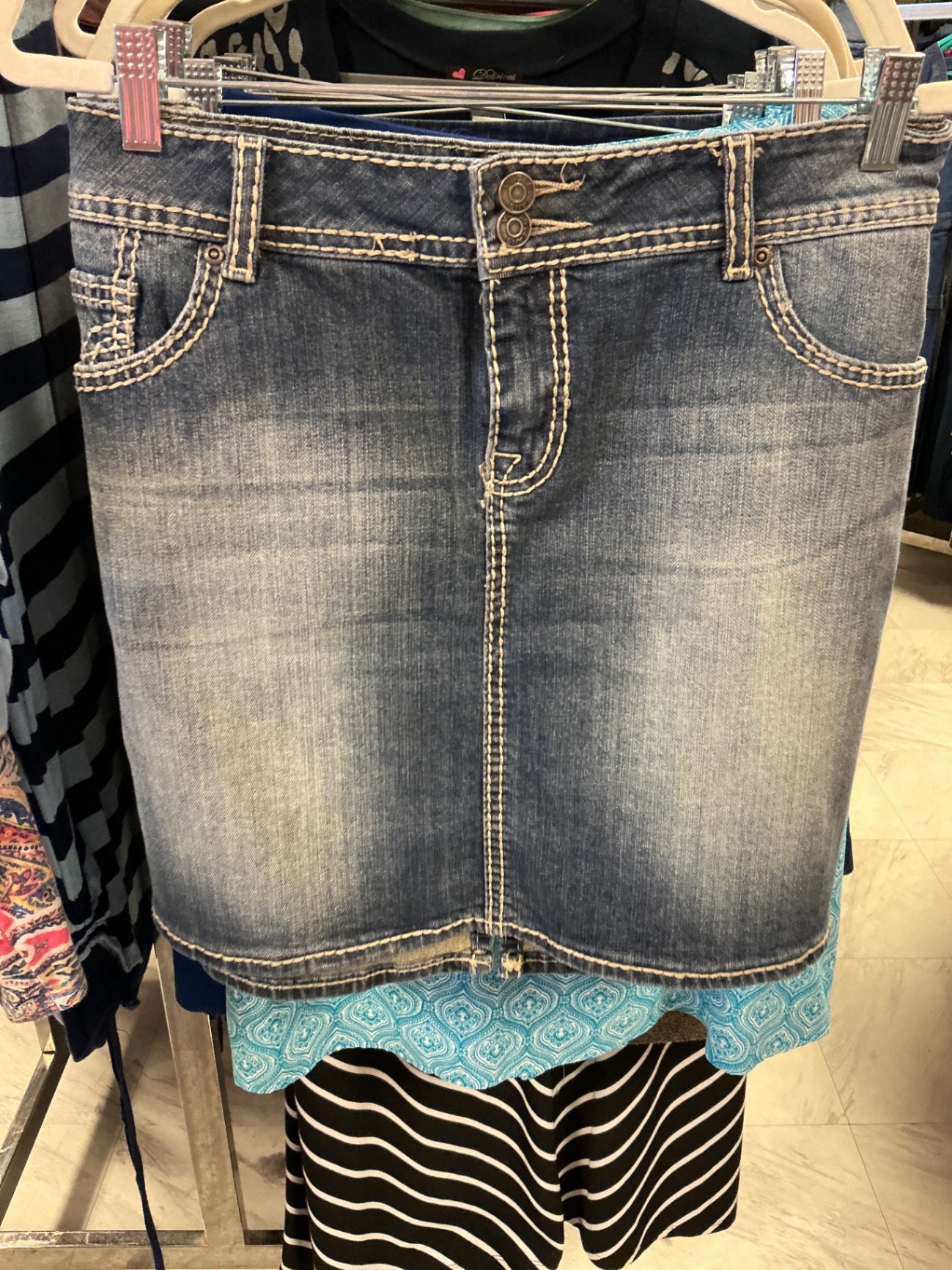 Vigoss Denim Skirt 18 Blue