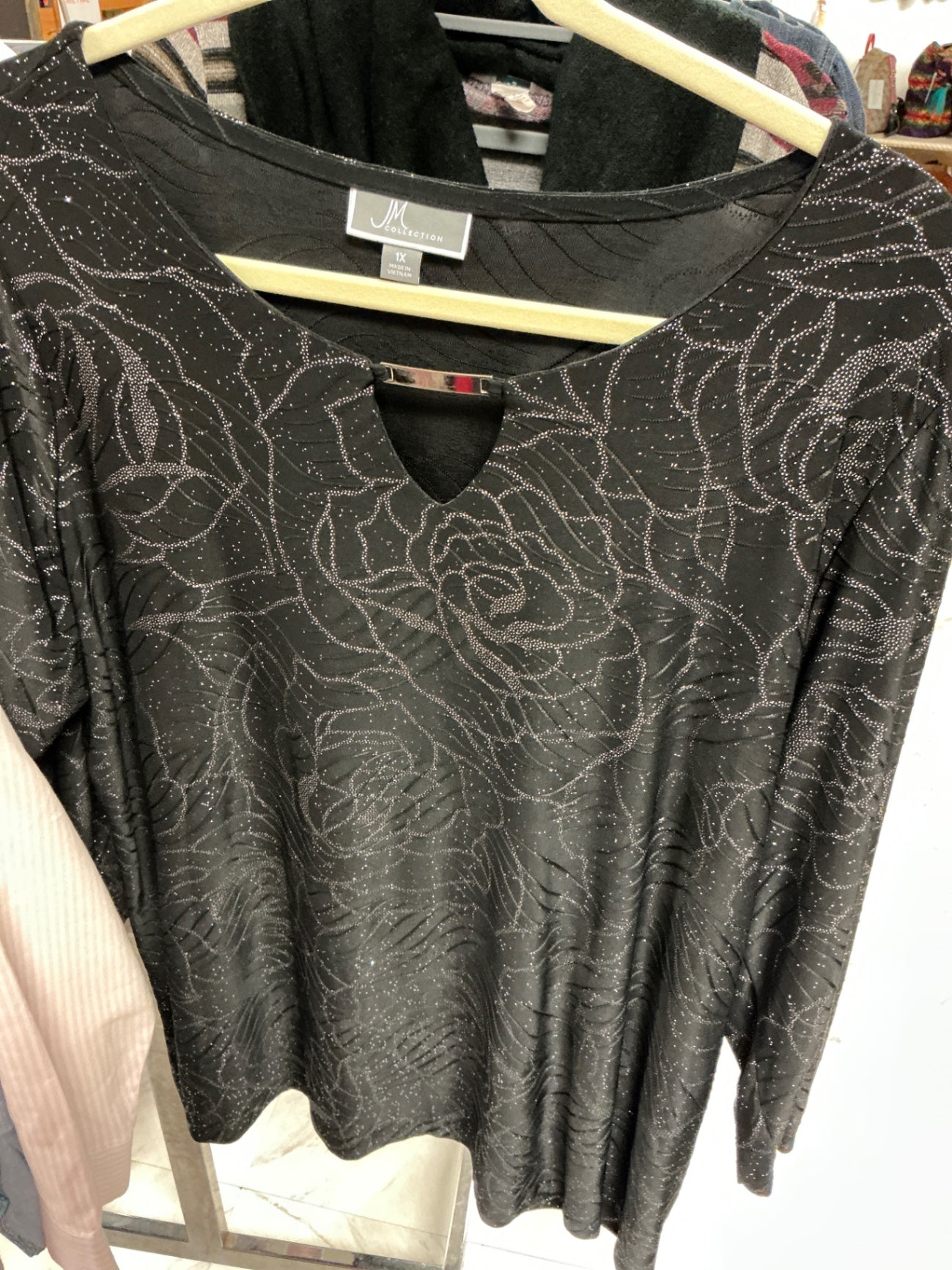 JM Collection Blouse XL Black