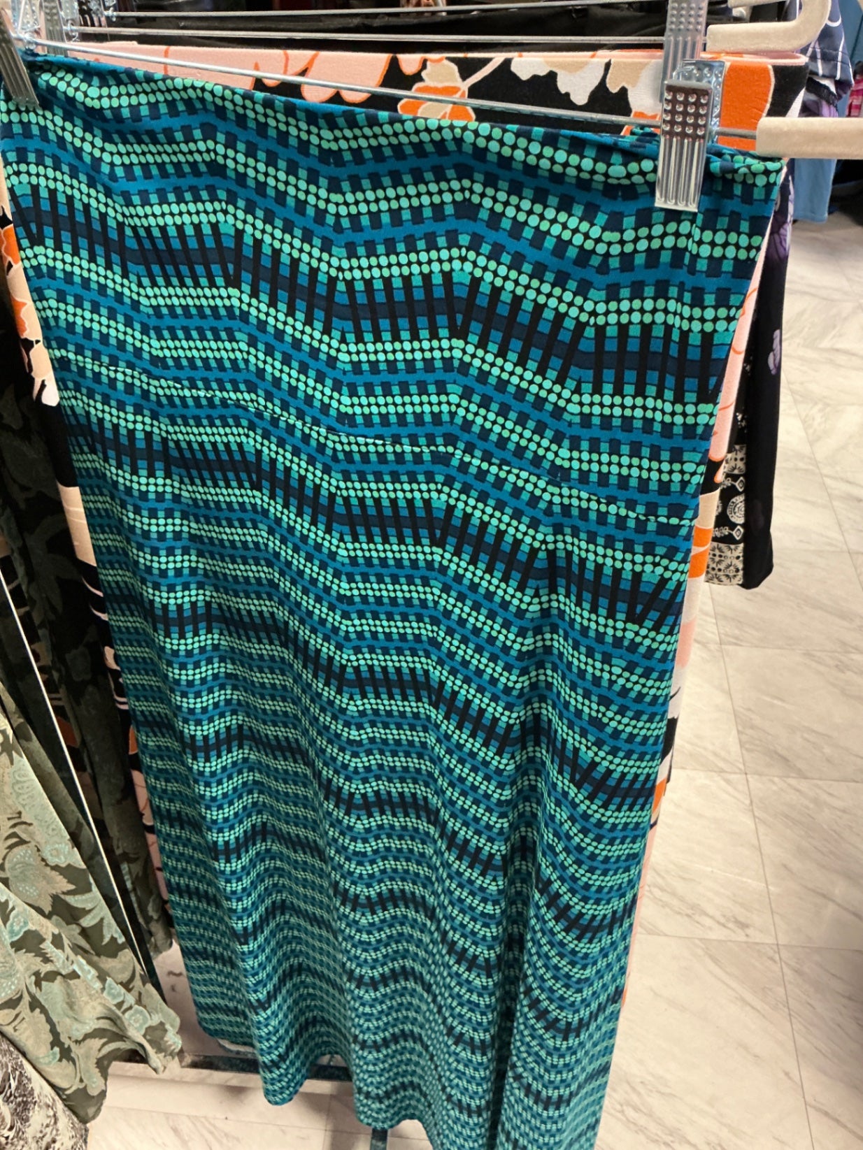 LuLaRoe Skirt 3X Blue and Black