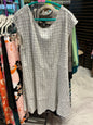Loft Dress 16 White with black grid pattern