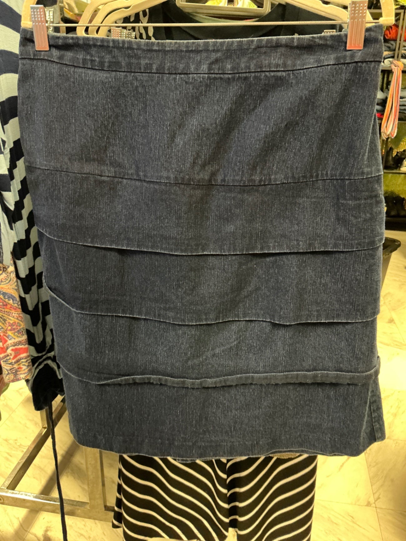 Dressbarn Denim Skirt 18 Blue