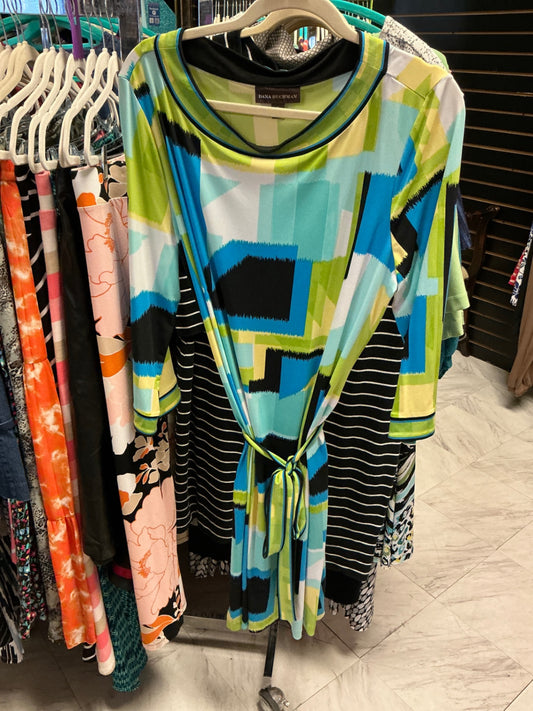 Dana Buchman Dress XL Blue and Green