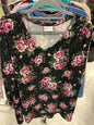LuLaRoe Dress 3XL Black with Pink Floral Print