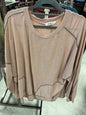 Lovely J Long Sleeve Top 3X Pink