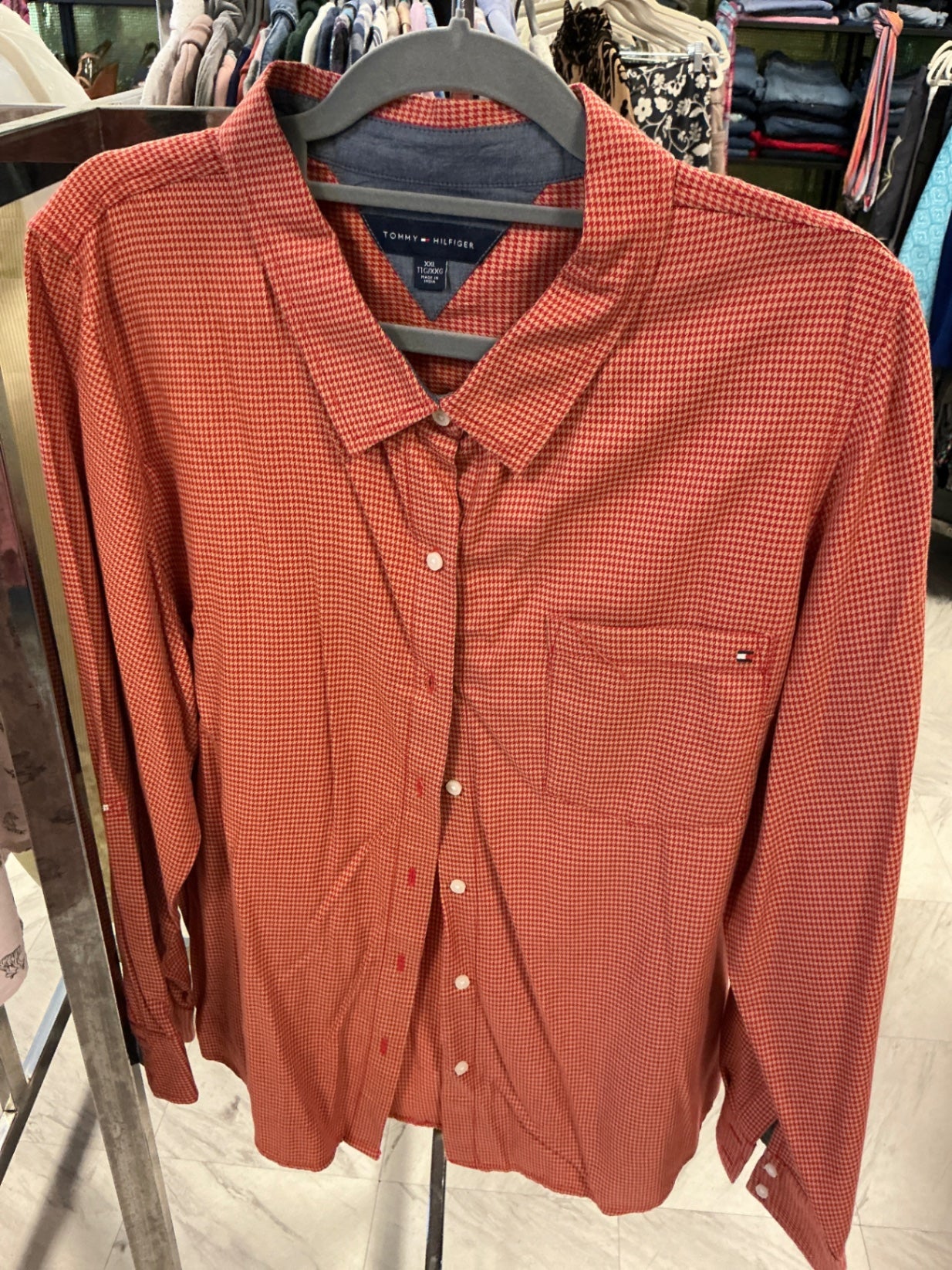 Tommy Hilfiger Button-Up Shirt XXL Red