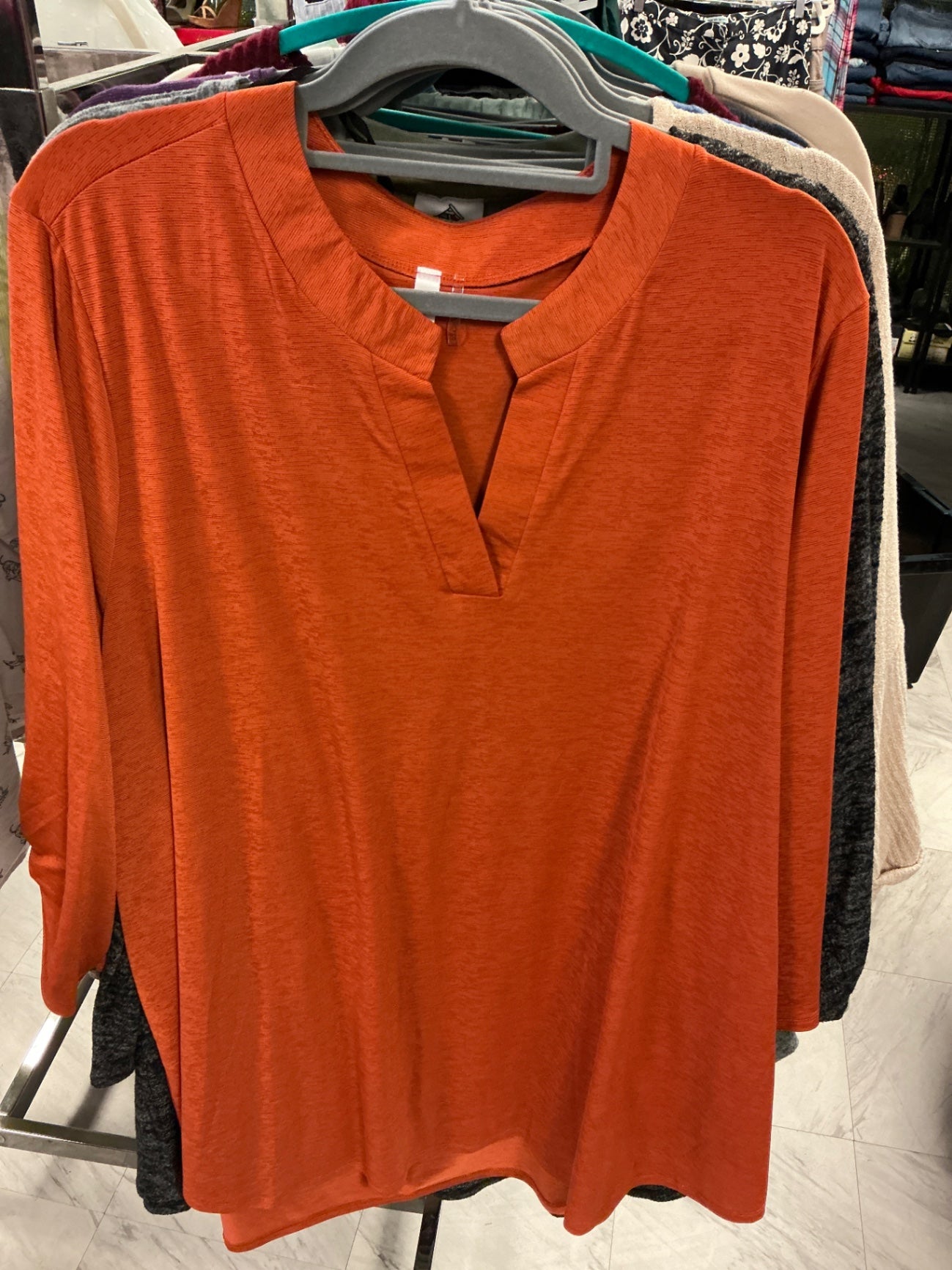 Dear Scarlett Long Sleeve Shirt 3X Orange