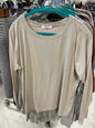 Zenana Long Sleeve Top 3X Beige NWOT