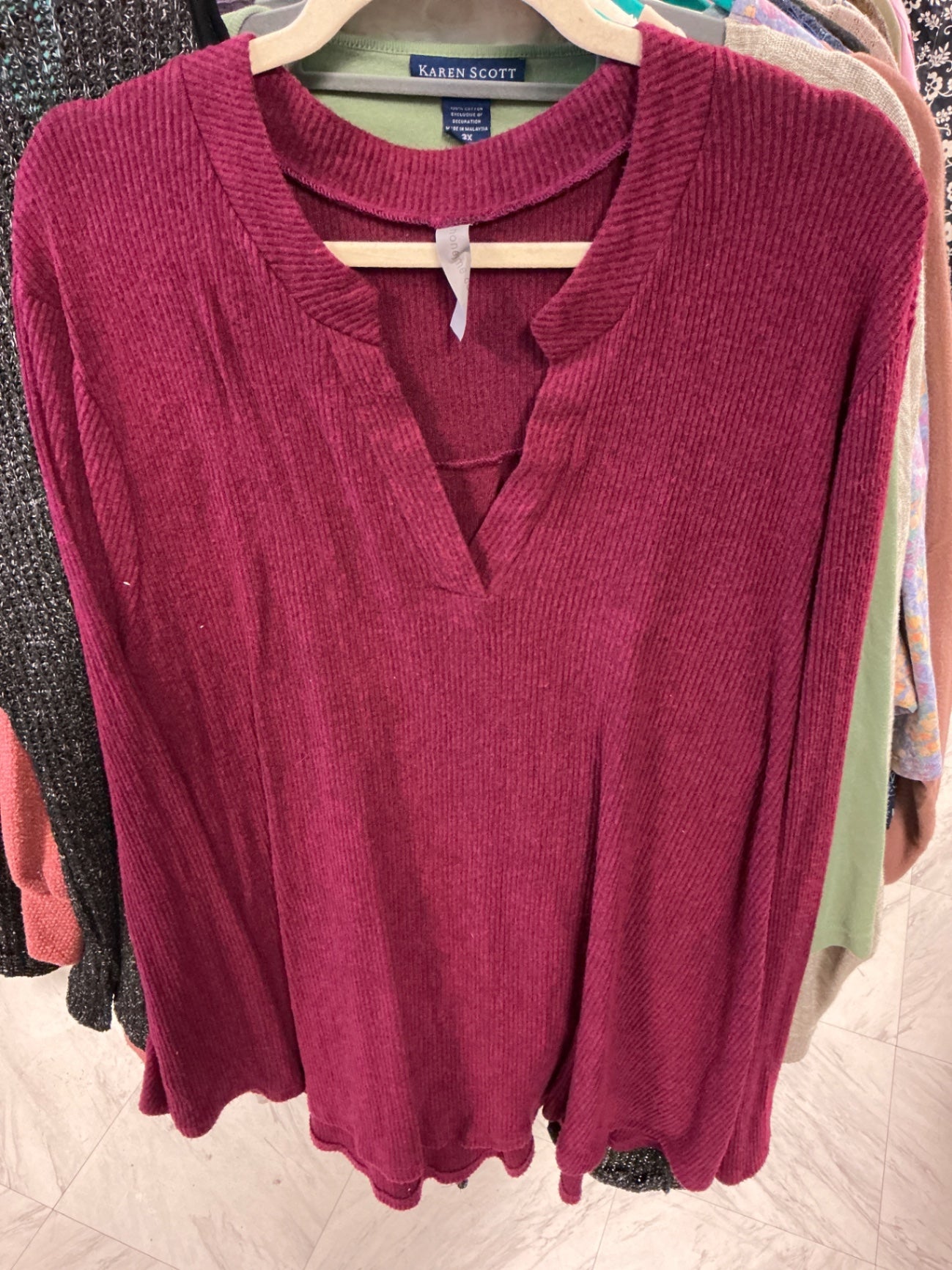 Honeyme Curvy Sweater XXXL Red
