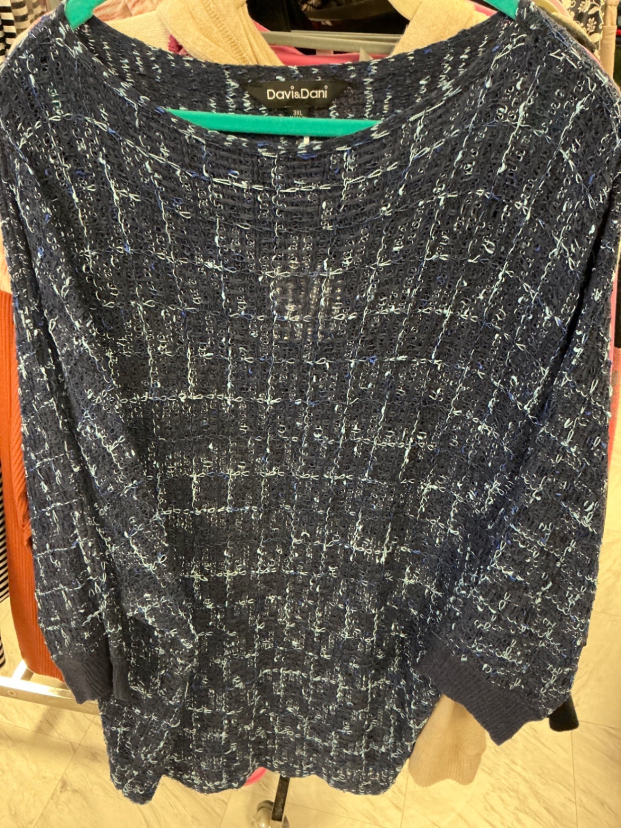 Davi & Dani Sweater 3XL Navy Blue
