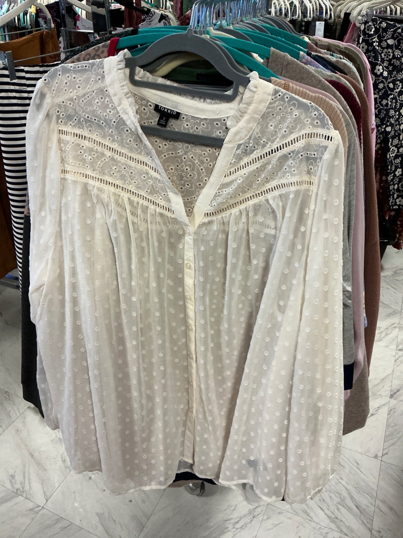 Torrid Blouse 3 Cream