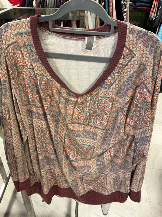Honeyme Curvy Sweater XXXL Multicolor with a mix of earthy tones