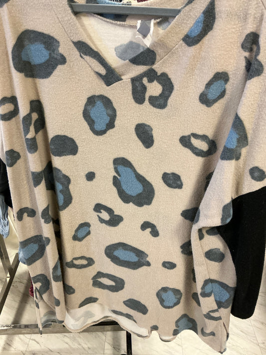 Honeyme Curvy Sweater XXXL Beige Leopard NWOT
