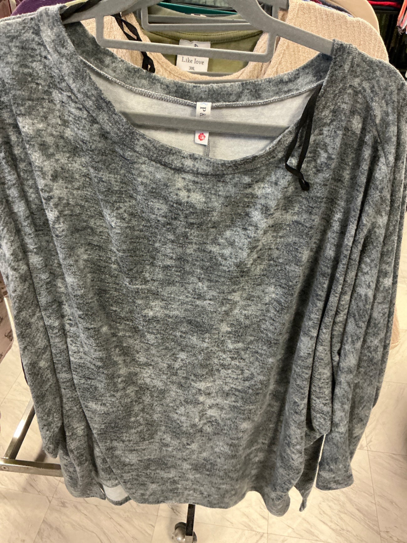P & Rose Sweater 3X Grey