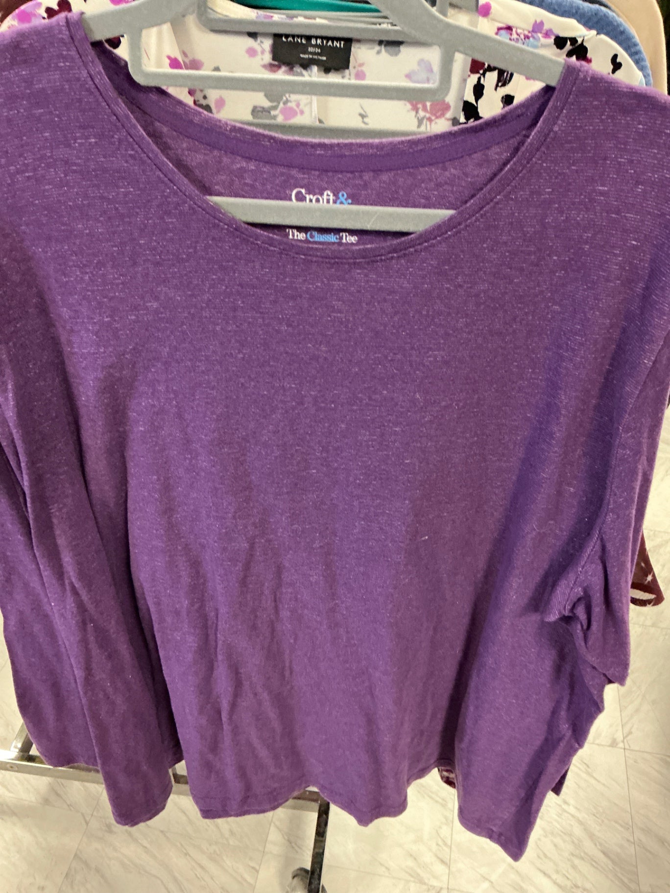Croft & Barrow T-Shirt 3X Purple