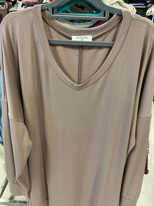 Zenana Sweater 3X Beige NWOT