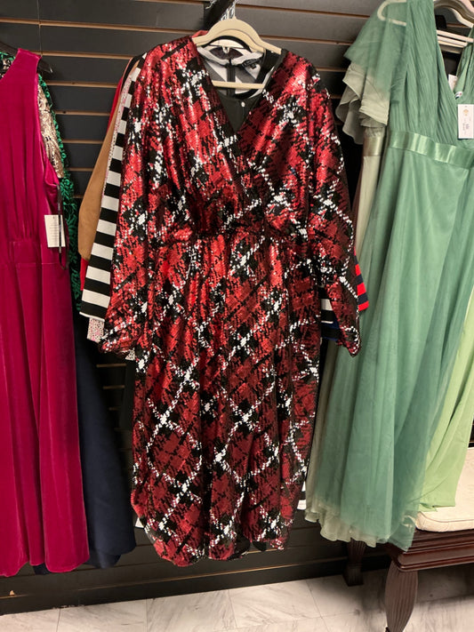 ELOQUII Sequin Dress 28 Red NWT