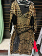 Noir Eloquii Dress 28 Gold and Black