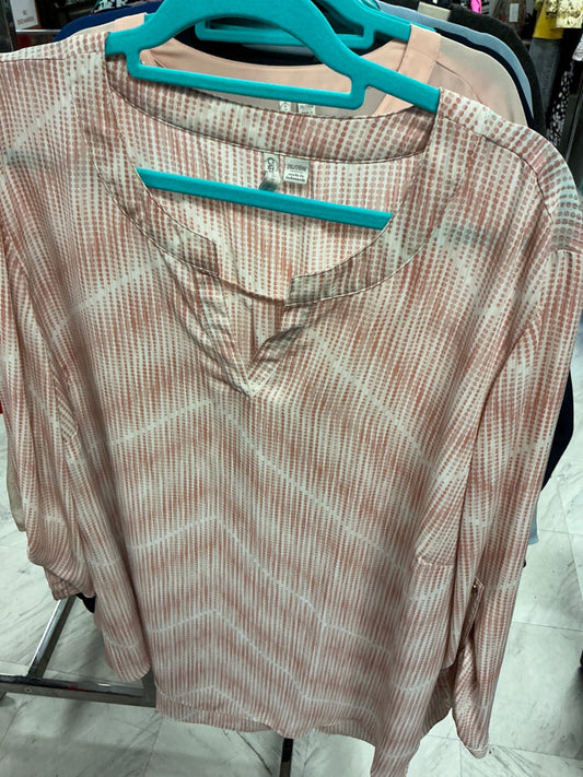 Cato Blouse 26/28 Pink and White
