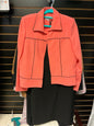 Studio Dress w/ Blazer 16 Coral and Black