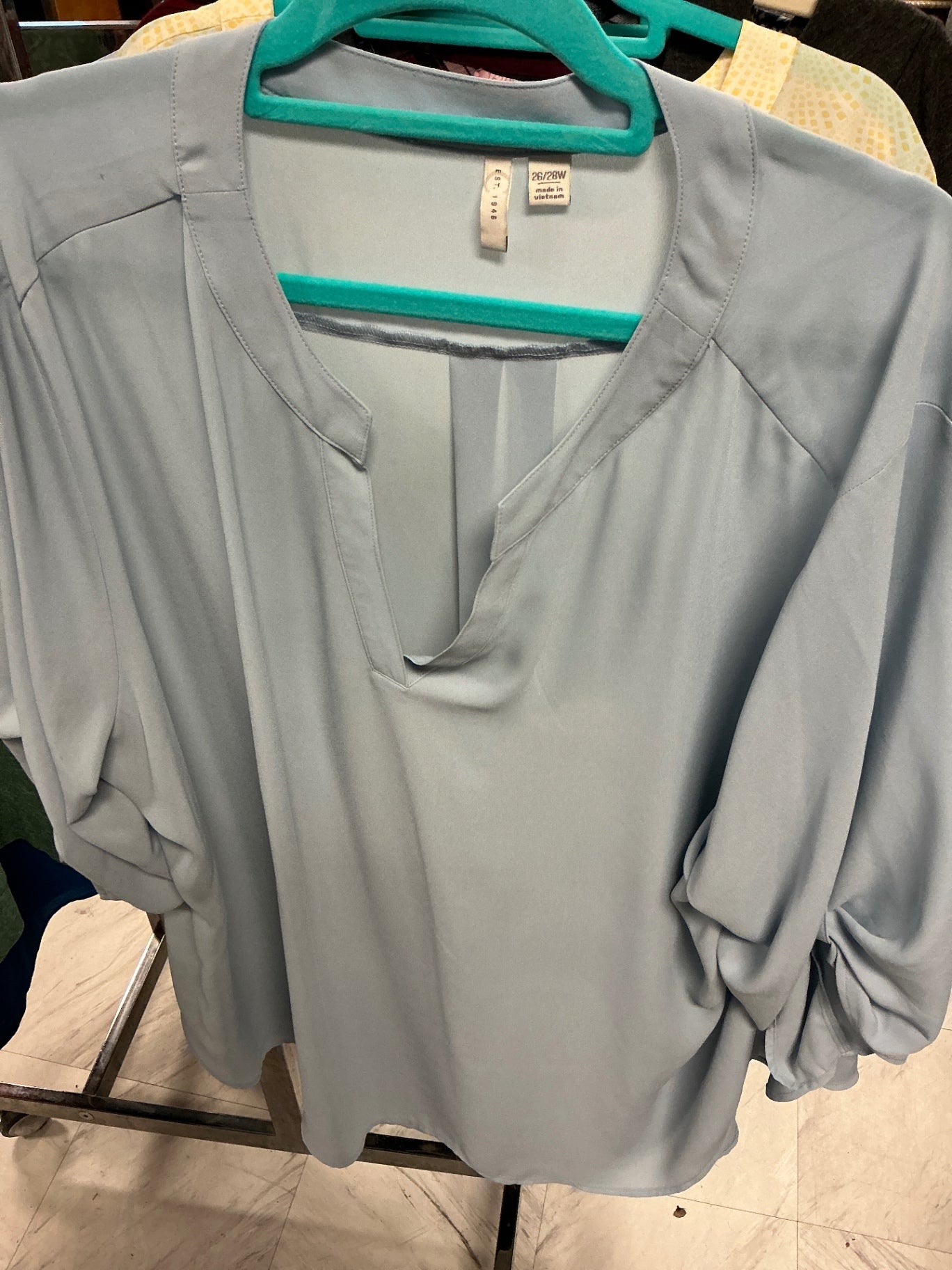 EST. 1946 Blouse 26/28 Light Blue