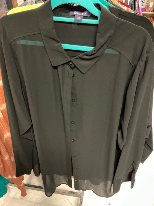 Roaman's Blouse 26 Black
