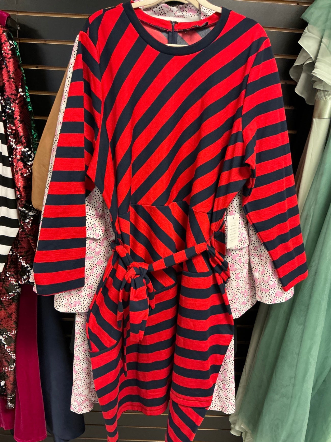 ELOQUII Dress 28 Red and navy NWT