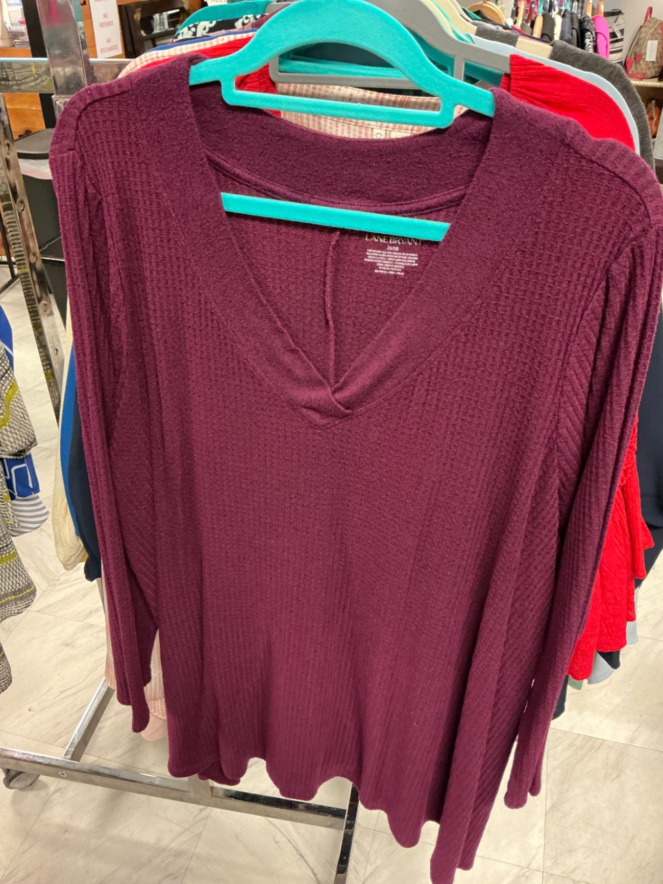 Lane Bryant Sweater 26/28 Burgundy