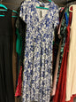 Lane Bryant Dress 14/16 White with Blue Floral Print NWT