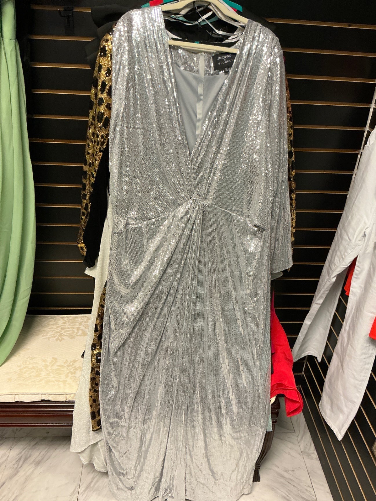 Jason Wu + Eloquii Evening Gown 28 Silver NWT