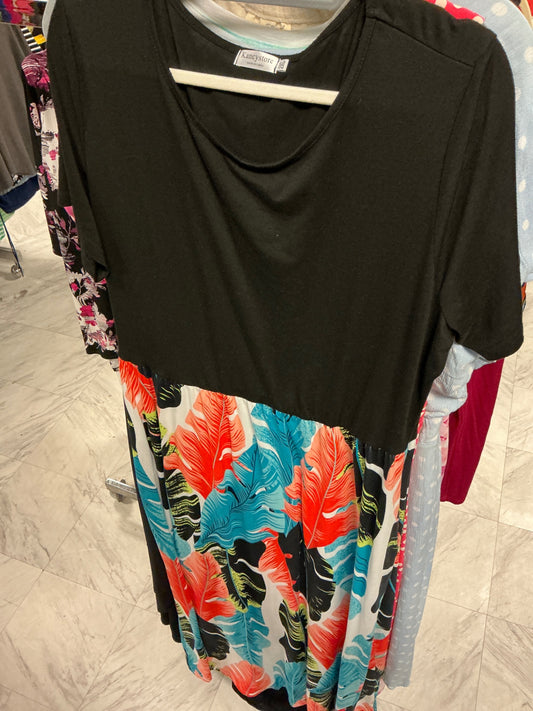 Kanceystore Dress 2XL Black and Multicolor