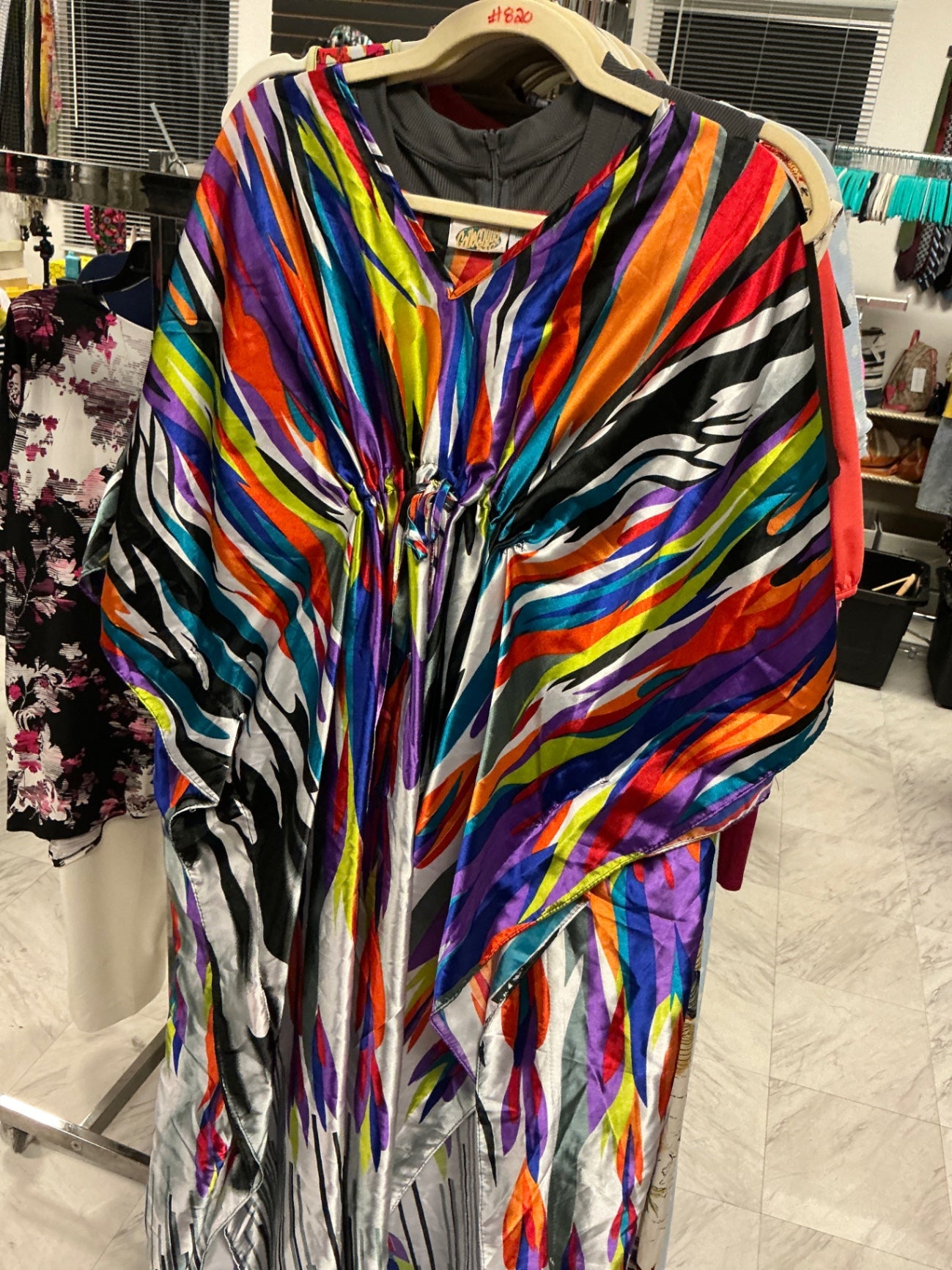 Collections Etc Kaftan O/S Multicolor