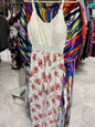 No Boundaries Skirted Romper XL White with Floral Print