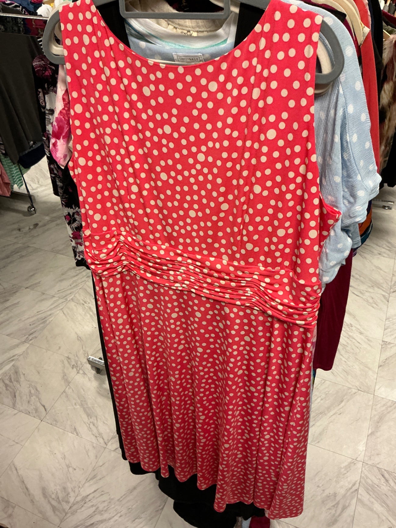 Jessica Howard Dress 18W Red with white polka dots