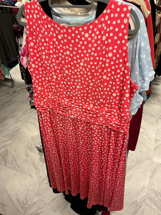 Jessica Howard Dress 18W Red with white polka dots