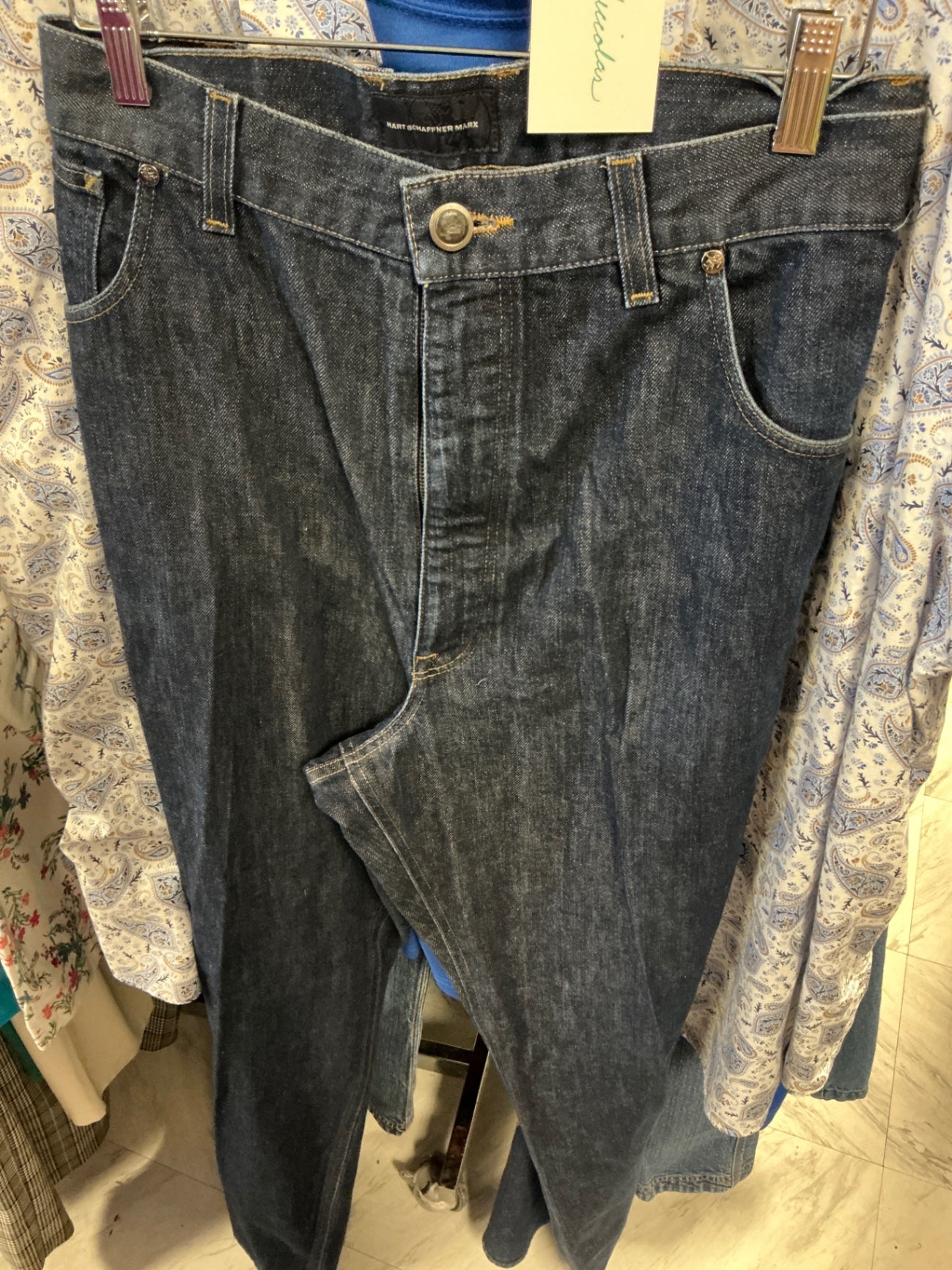 Hart Schaffner Marx Jeans 44/32 Dark Blue
