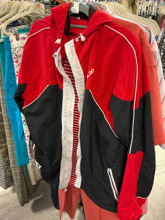 LRG Windbreaker Jacket 2XL Red and Black