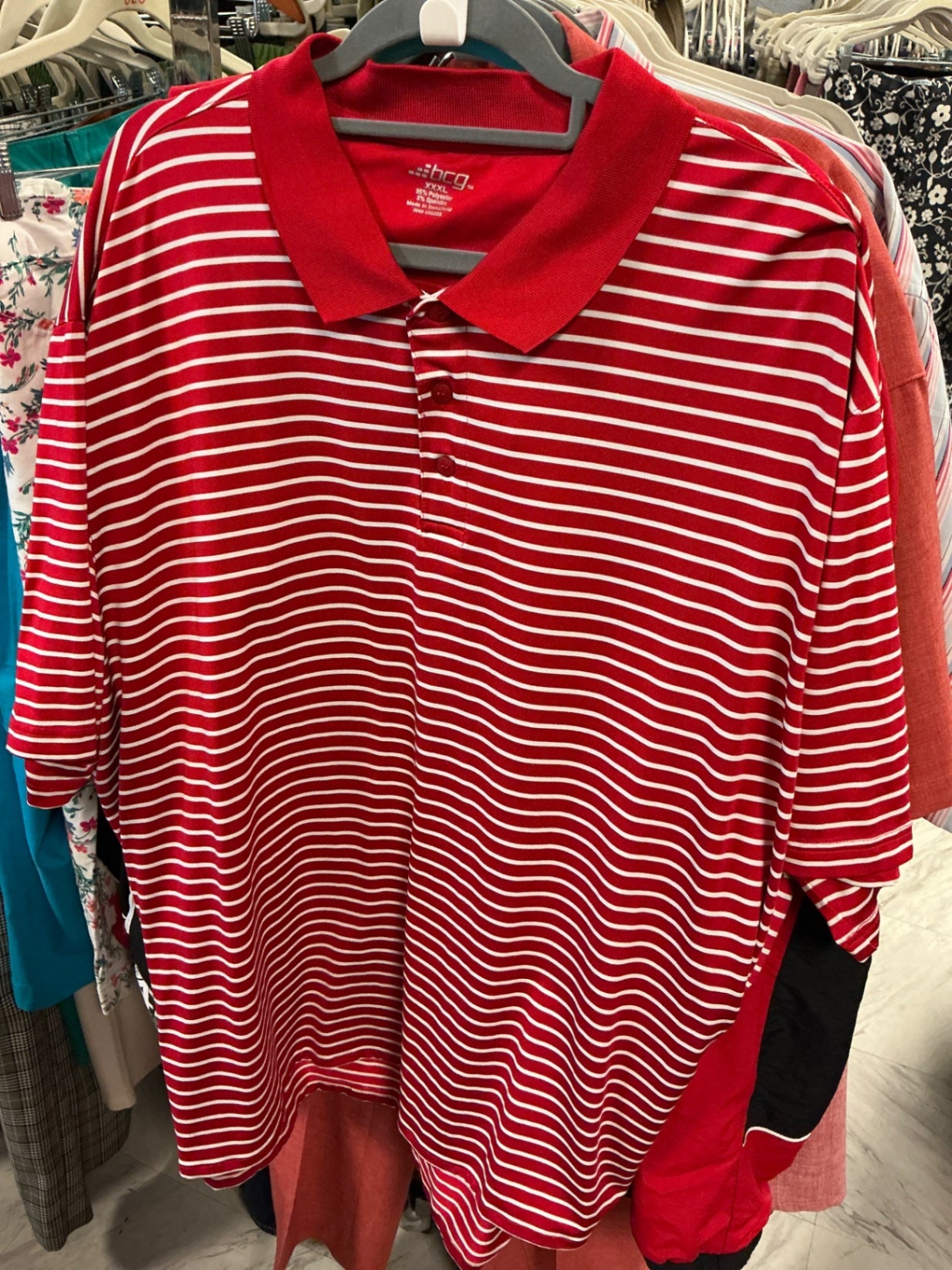hcg Polo Shirt XXXL Red and White