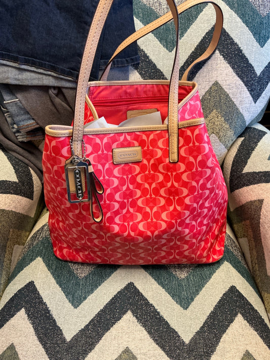 Coach Handbag Pink/Red