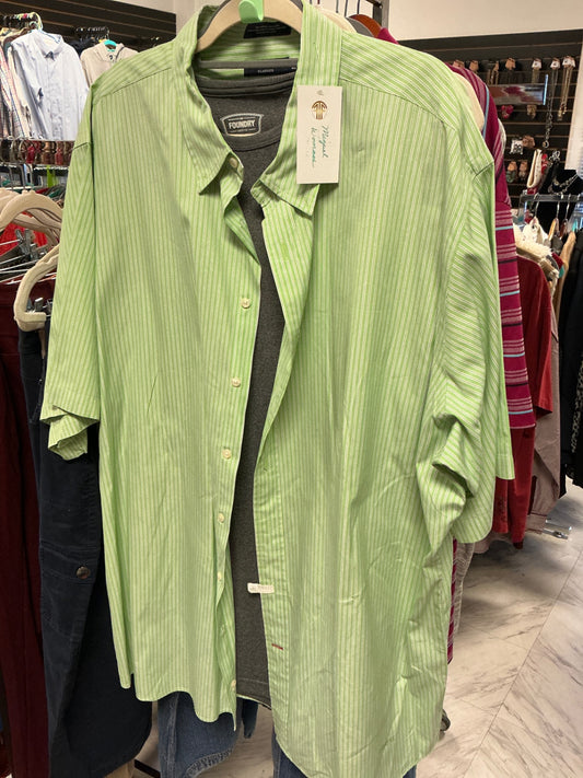 Daniel Cremieux Button-Up Shirt 4XL Light Green
