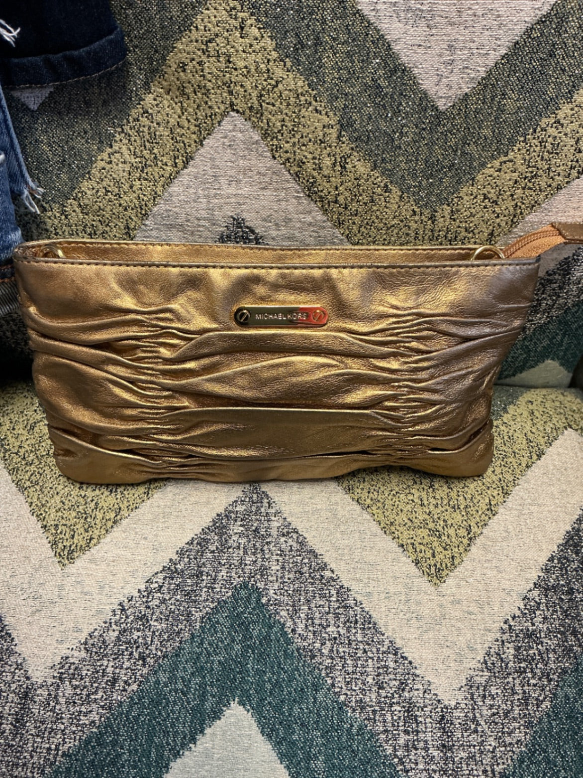 Michael Kors Clutch Bag Gold