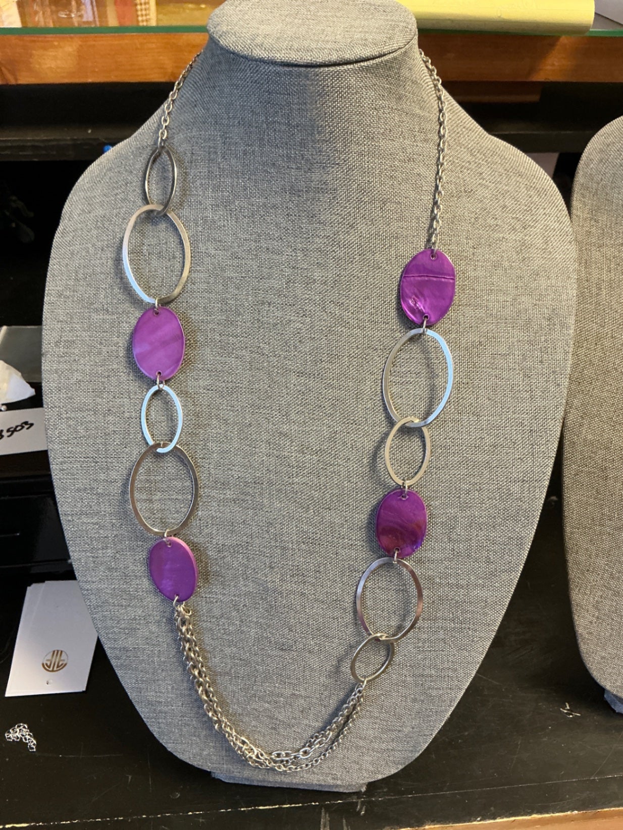 Paparazzi Necklace 2 pc Set Purple and Silver NWT