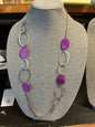 Paparazzi Necklace 2 pc Set Purple and Silver NWT