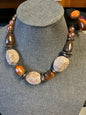 Paparazzi Necklace 2 pc Set Orange & Stone