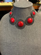 Paparazzi Necklace Red and Silver NWOT