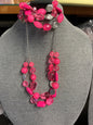 Paparazzi Necklace and Bracelet Set Pink