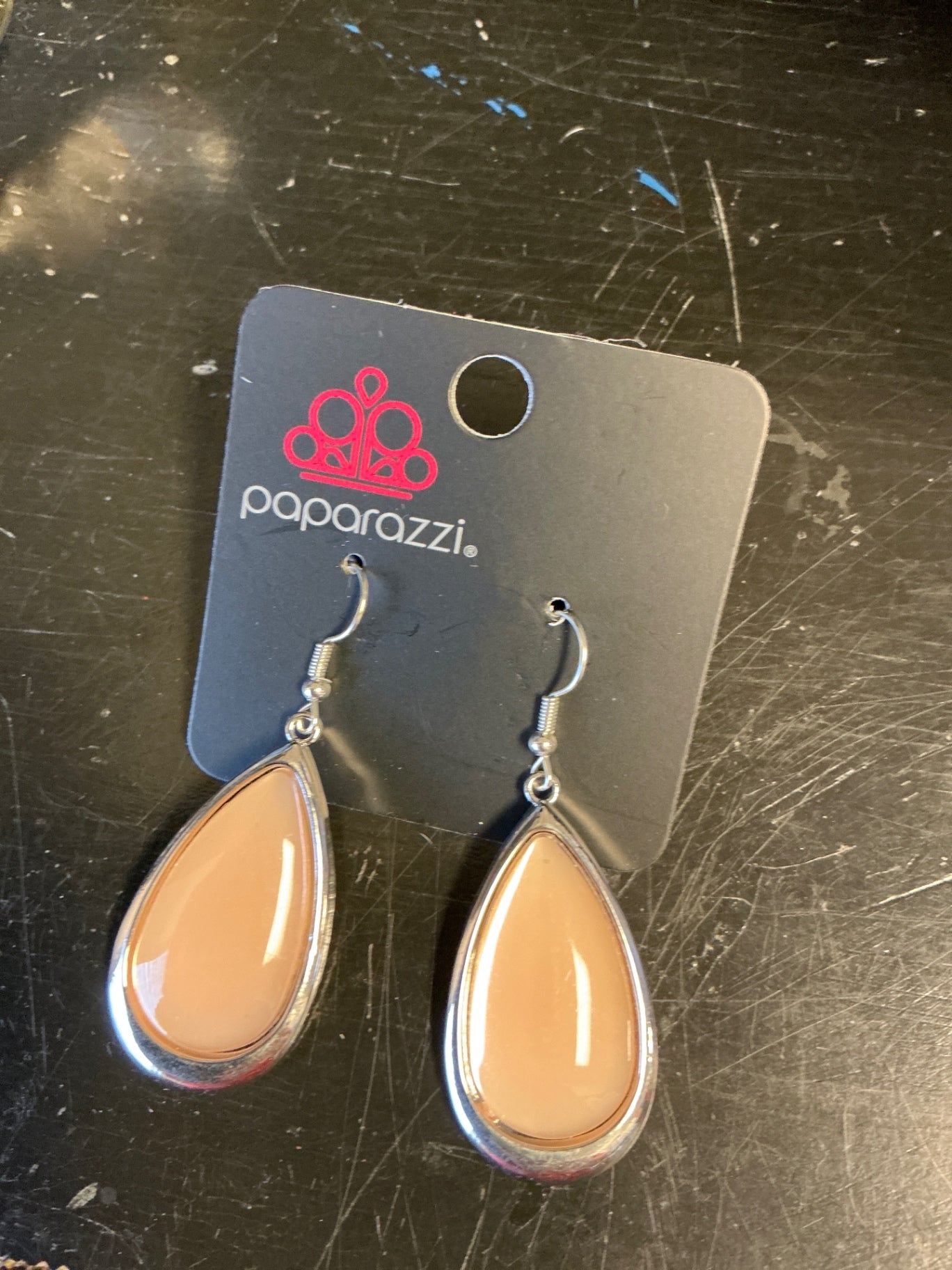 Paparazzi Earrings Peach NWT